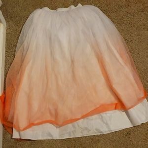 White and orange ombre skirt